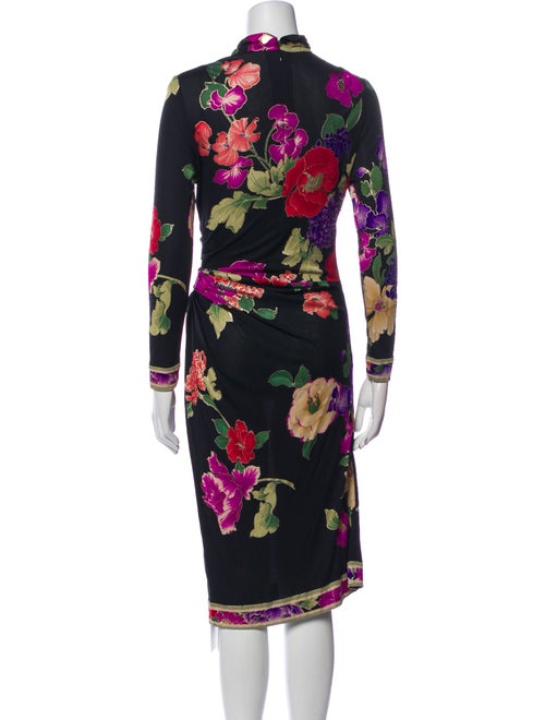 Leonard Silk Midi Length Dress