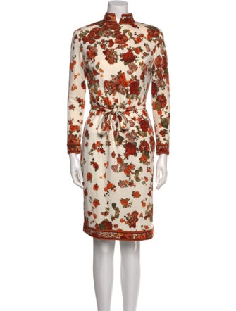 Leonard Floral Print Knee-Length Dress