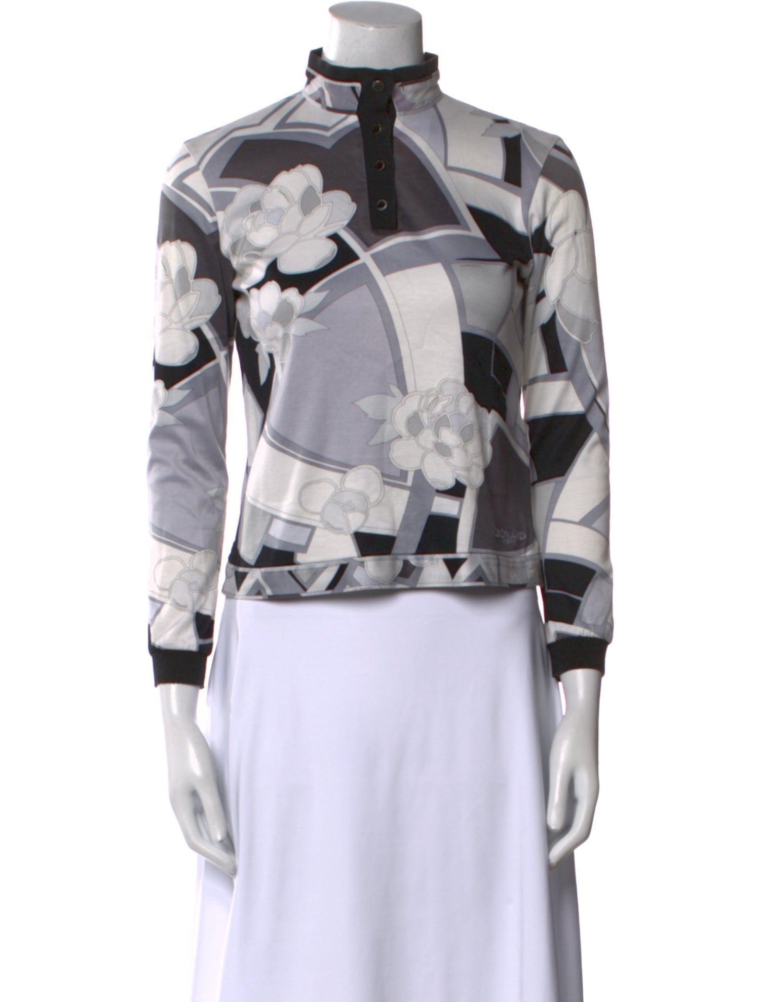 Leonard Floral Print Mock Neck Sweatshirt