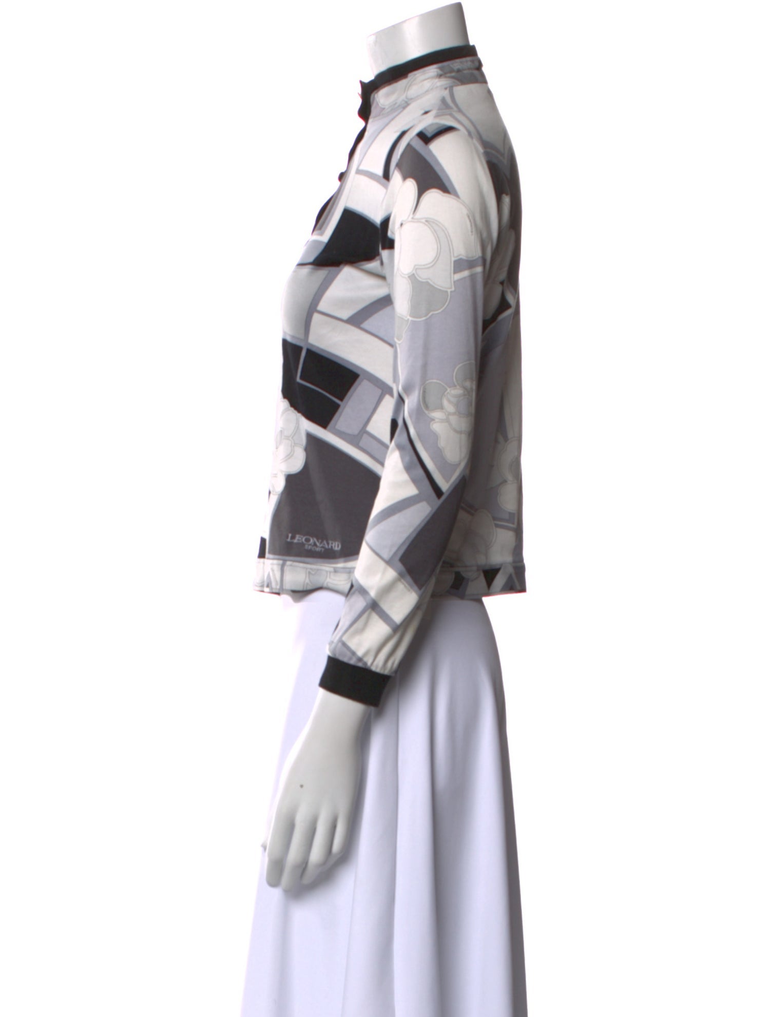 Leonard Floral Print Mock Neck Sweatshirt