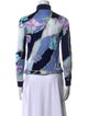 Leonard Floral Print Mock Neck Blouse