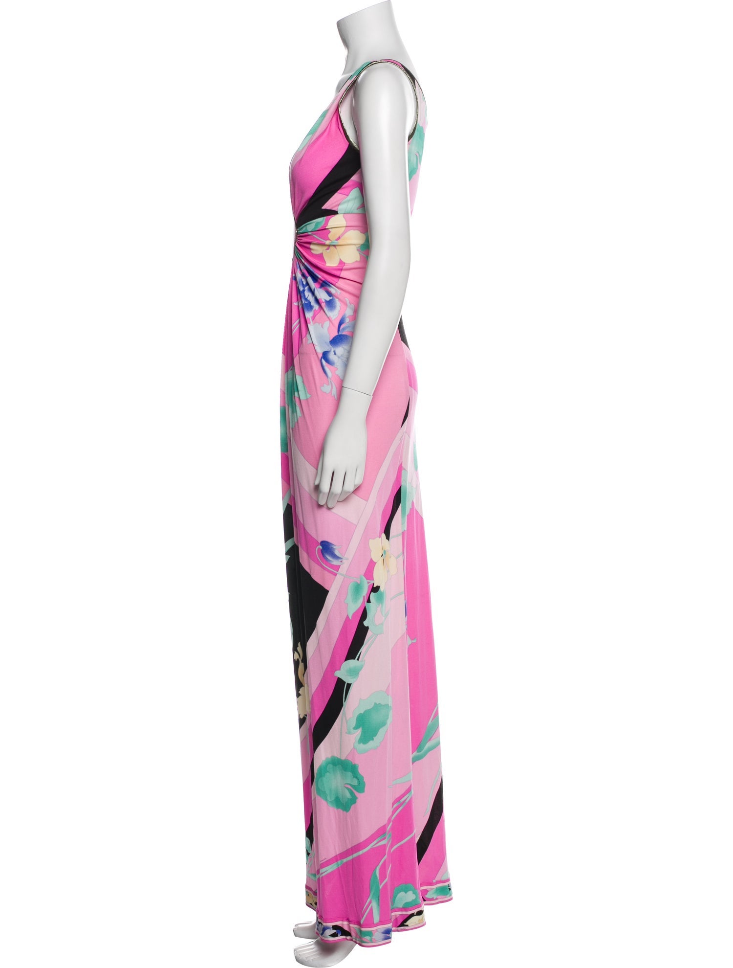 Leonard Silk Long Dress