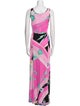 Leonard Silk Long Dress