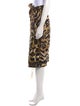 Leonard Animal Print Knee-Length Skirt