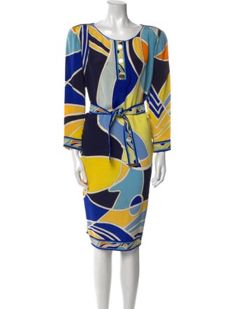 Leonard Silk Knee-Length Dress