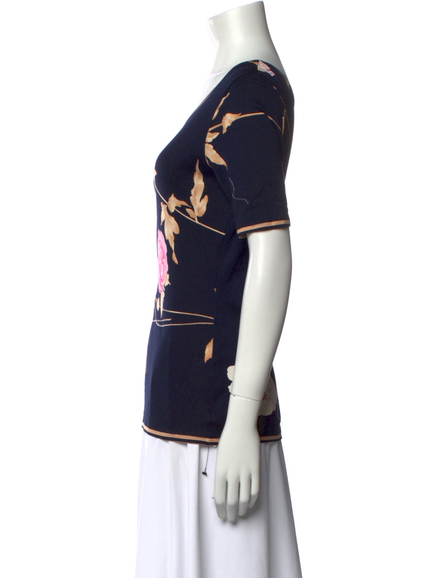 Leonard Floral Print Scoop Neck T-Shirt