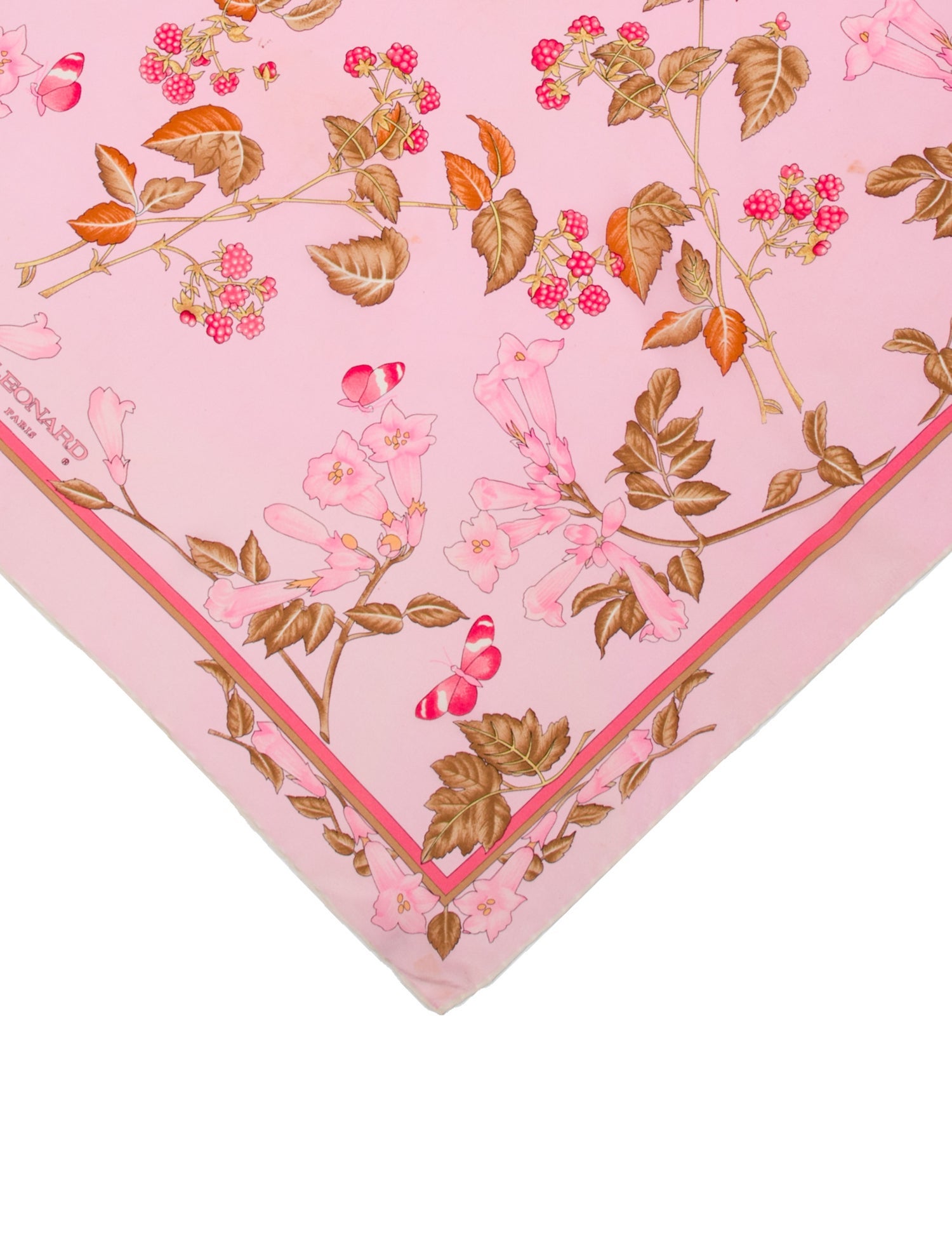 Leonard Silk Floral Print Scarf