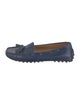 Leonardo Principe Leather Bow Accents Moccasins