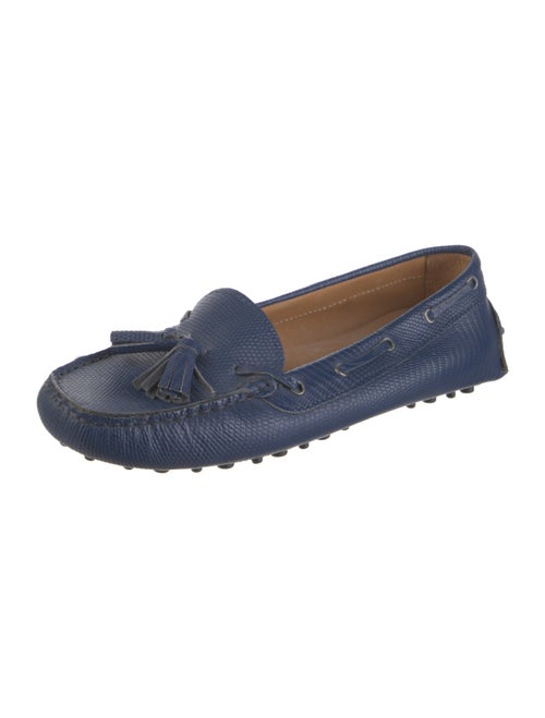 Leonardo Principe Leather Bow Accents Moccasins