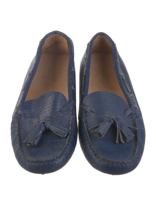 Leonardo Principe Leather Bow Accents Moccasins