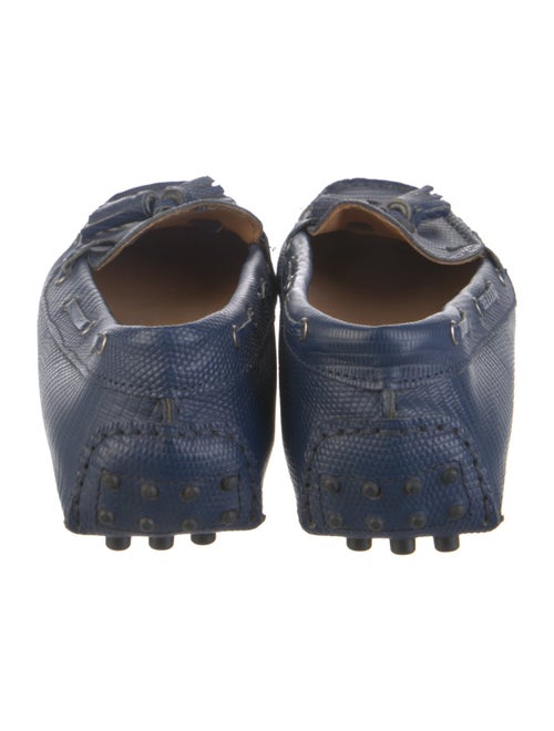 Leonardo Principe Leather Bow Accents Moccasins