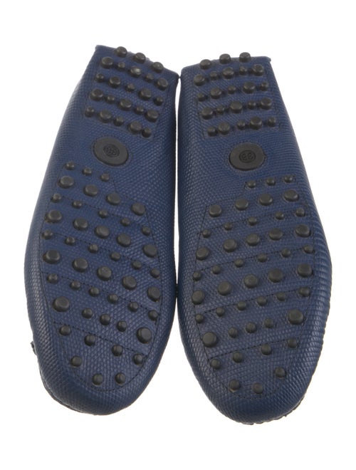 Leonardo Principe Leather Bow Accents Moccasins