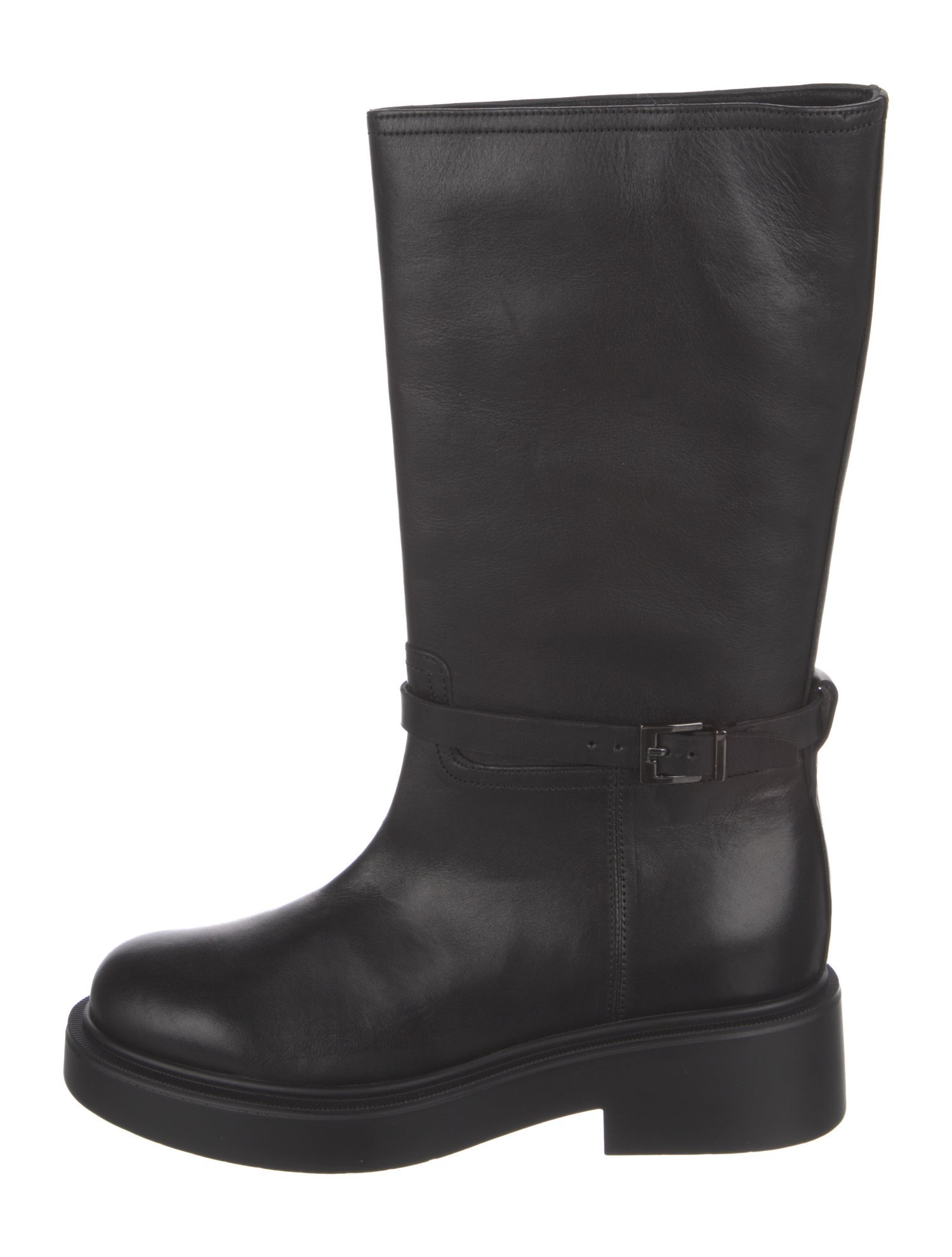 Leonardo Principe Leather Moto Boots