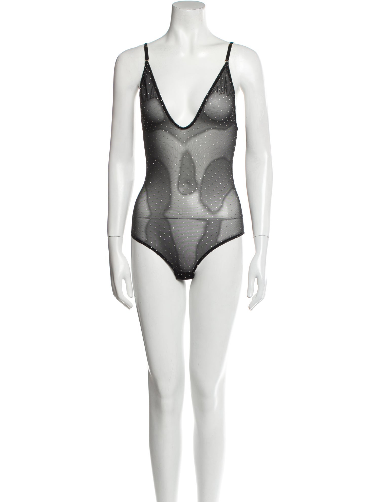 Le Petit Trou Plunge Neckline Sleeveless Bodysuit w/ Tags