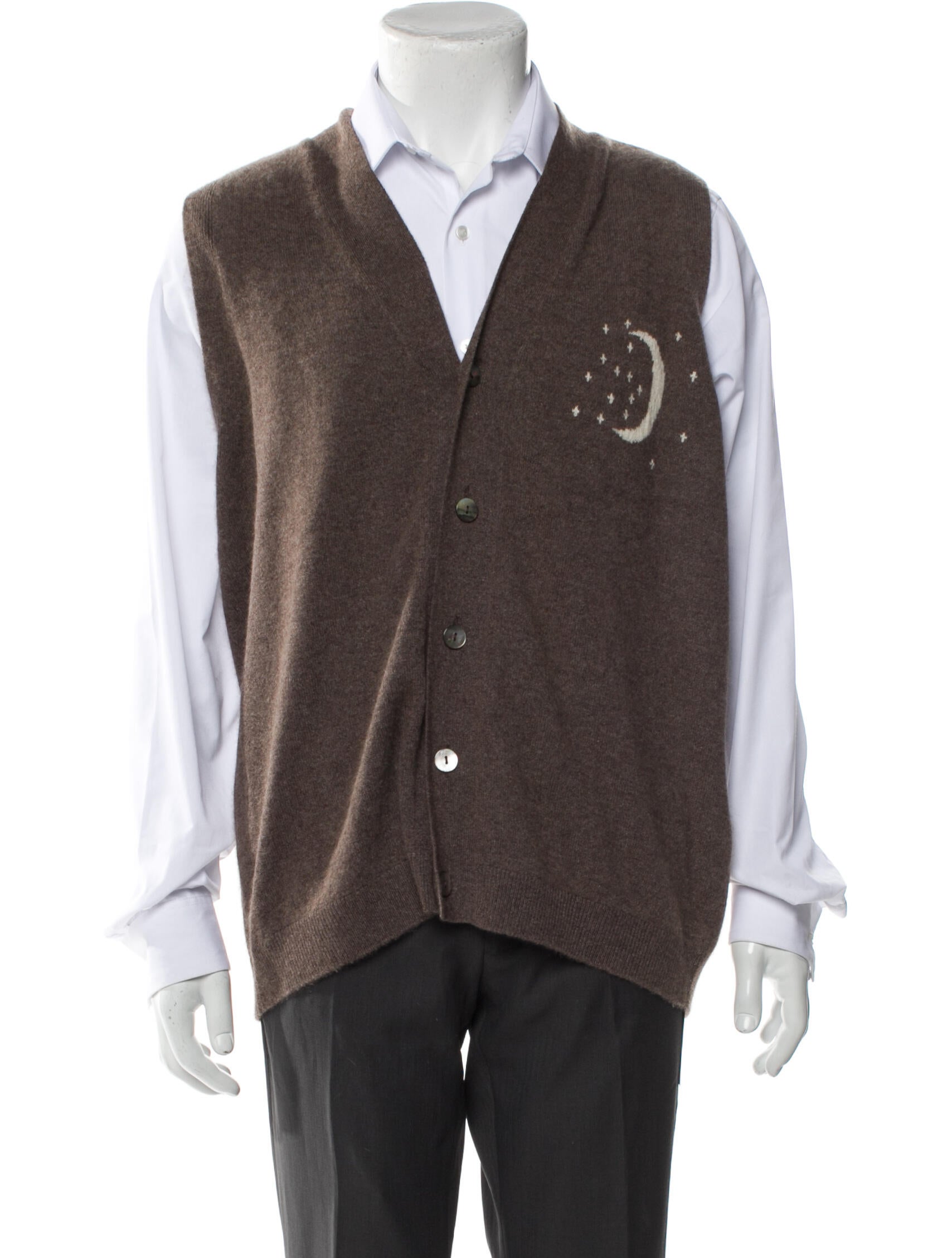 LERET LERET Cashmere Graphic Print Sweater Vest