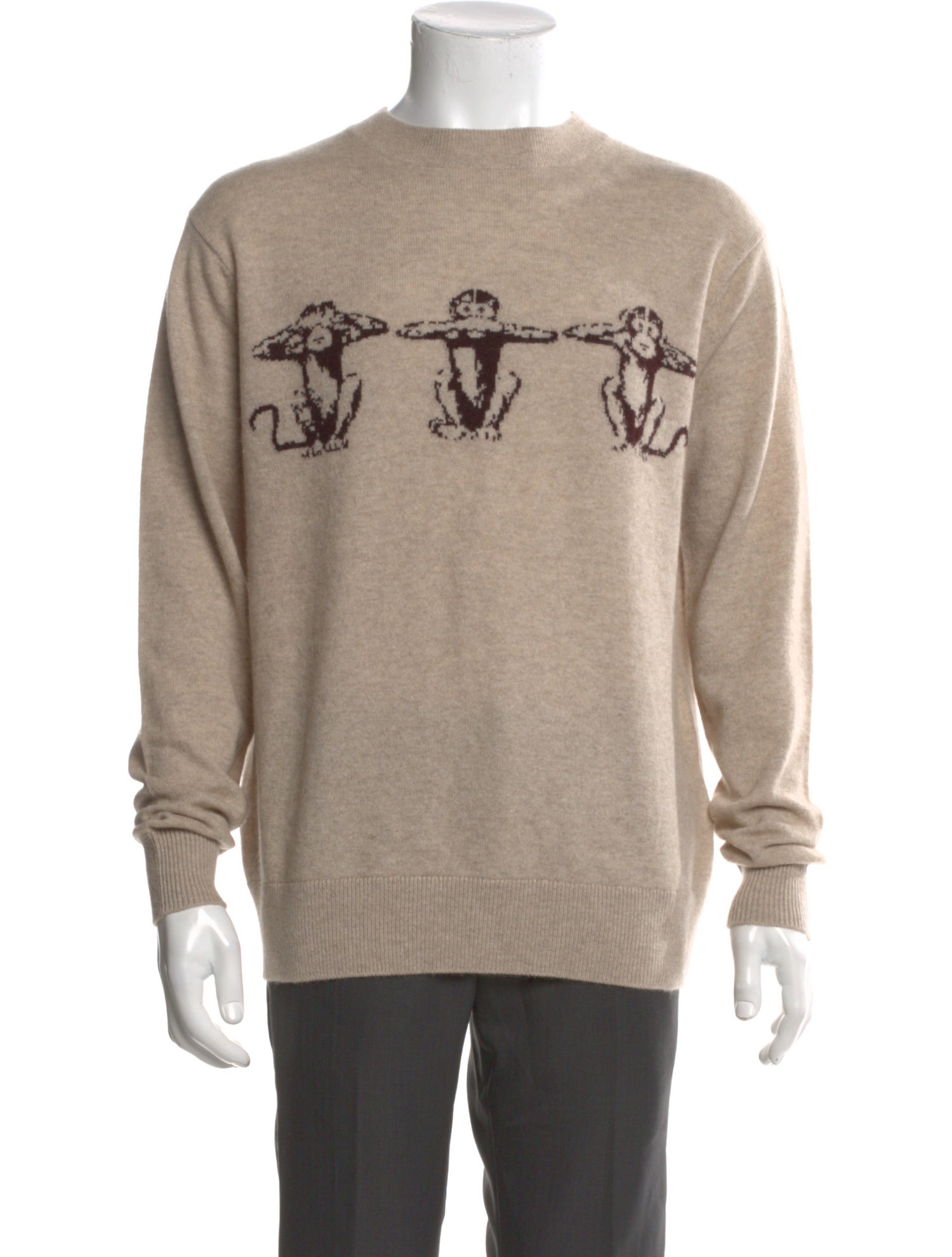 LERET LERET Cashmere Graphic Print Pullover w/ Tags