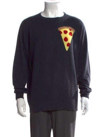 Pre-owned Leret Leret Cashmere Graphic Print Pullover In Grey