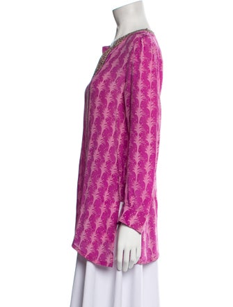 Le Sirenuse Positano Silk Printed Tunic