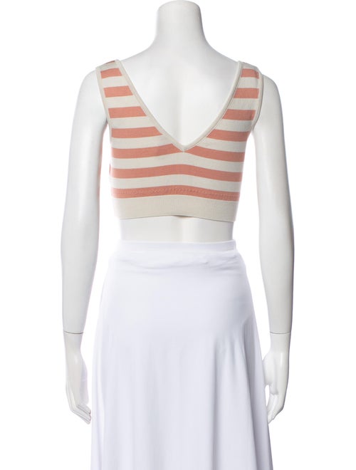 Le Sirenuse Positano Striped V-Neck Crop Top