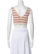 Le Sirenuse Positano Striped V-Neck Crop Top
