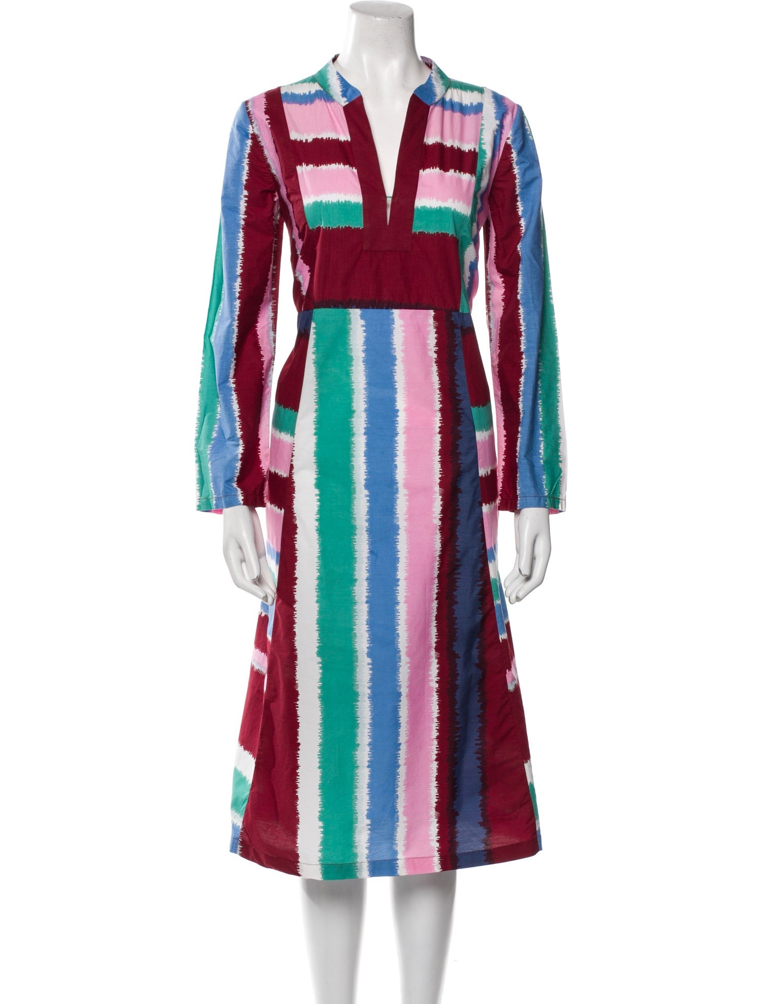 Le Sirenuse Positano Striped Midi Length Dress