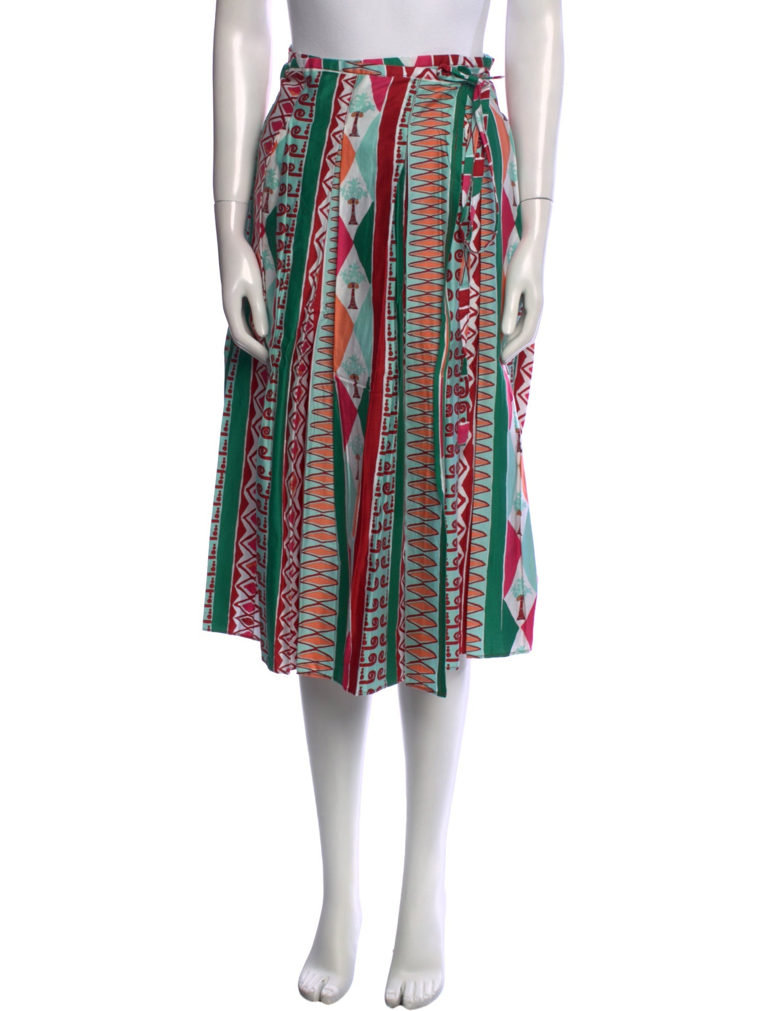 Le Sirenuse Positano Silk Knee-Length Skirt w/ Tags