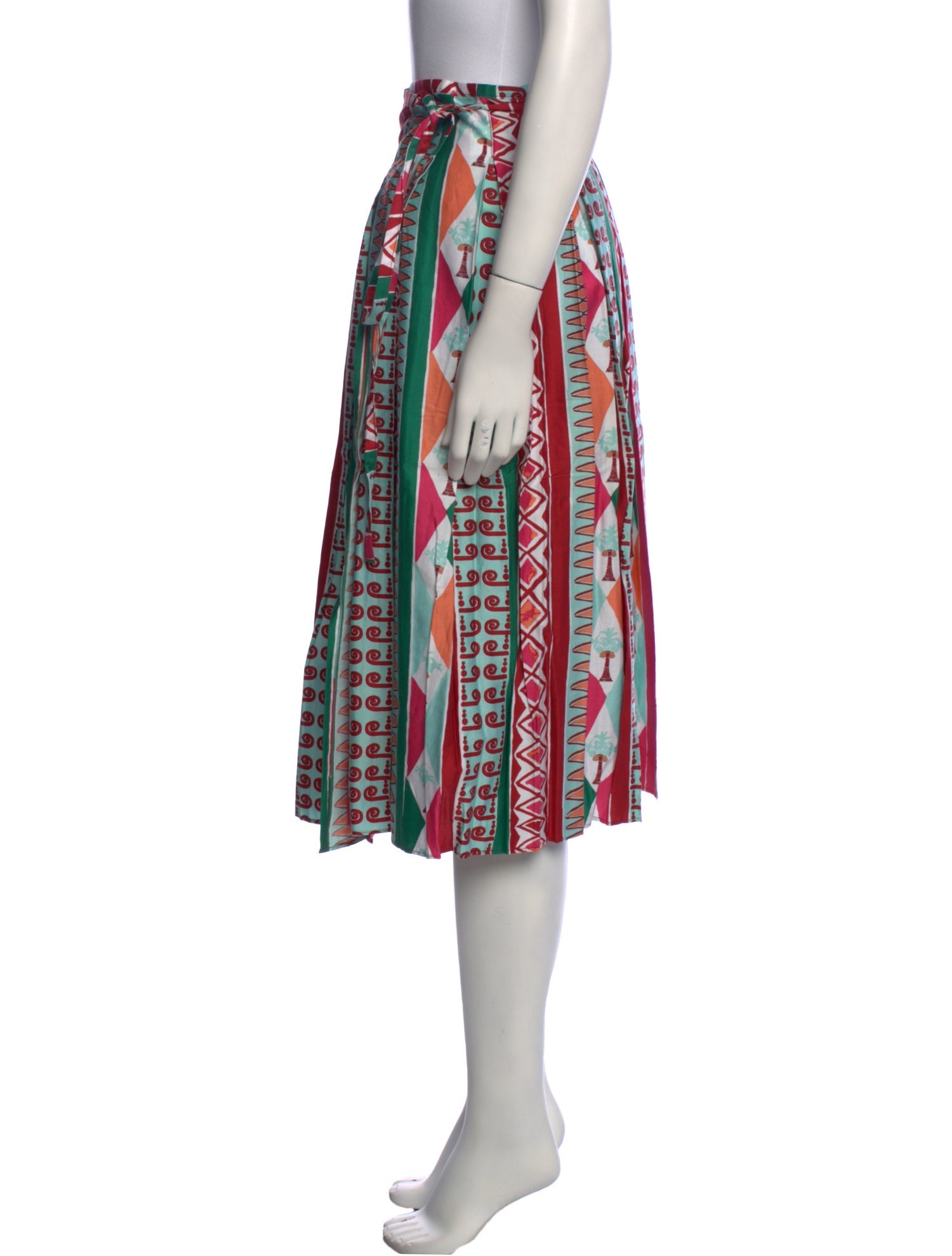 Le Sirenuse Positano Silk Knee-Length Skirt w/ Tags