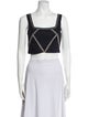 Le Sirenuse Positano Square Neckline Sleeveless Crop Top