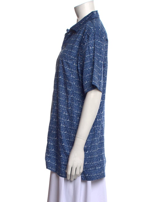 Le Sirenuse Positano Short Sleeve Button-Up Top