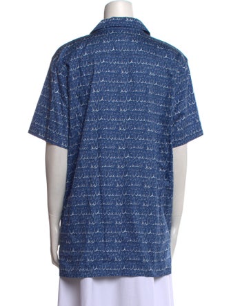 Le Sirenuse Positano Short Sleeve Button-Up Top