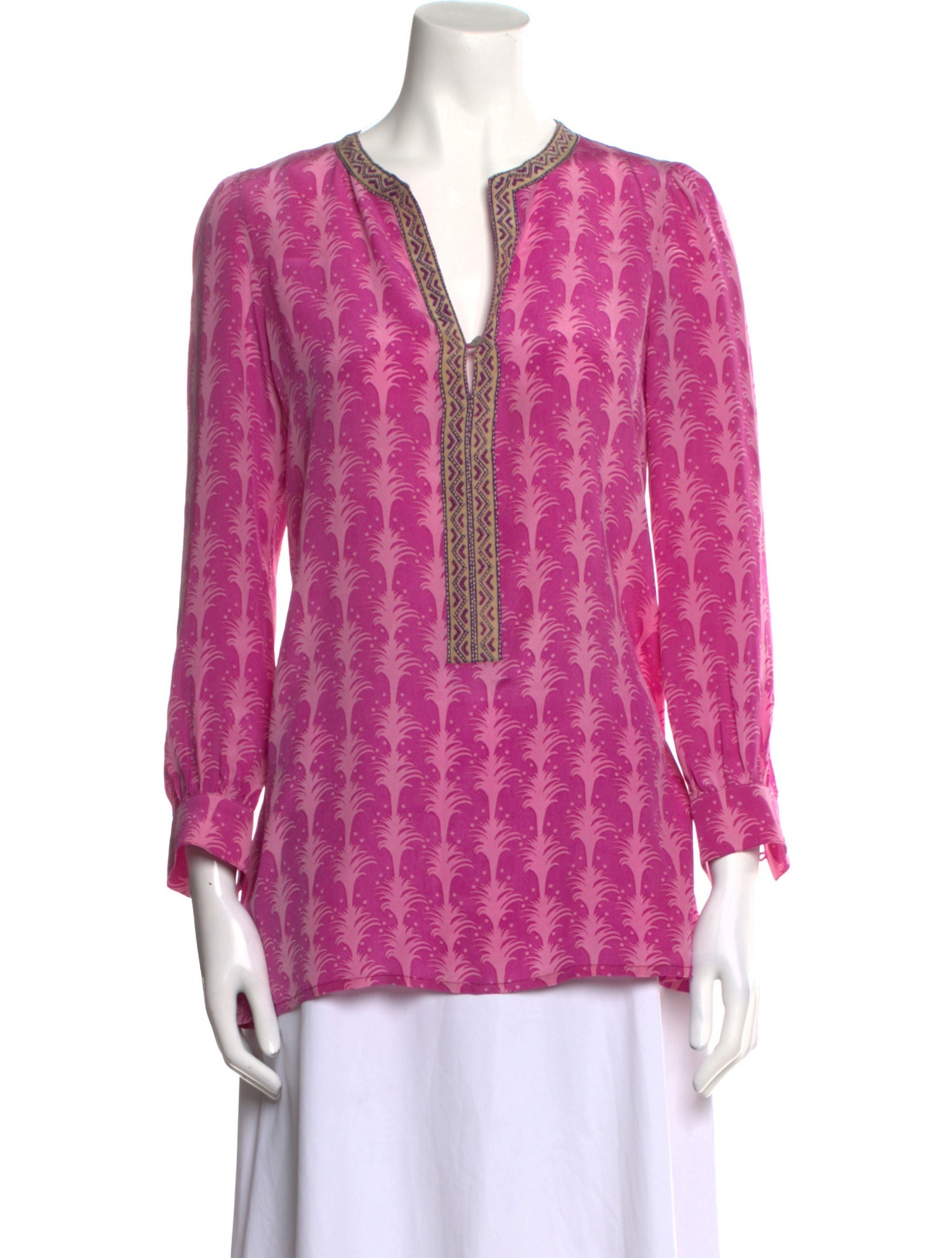 Le Sirenuse Positano Silk Printed Tunic