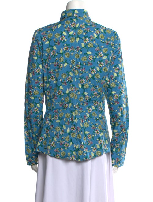 Le Sirenuse Positano Floral Print Long Sleeve Button-Up Top