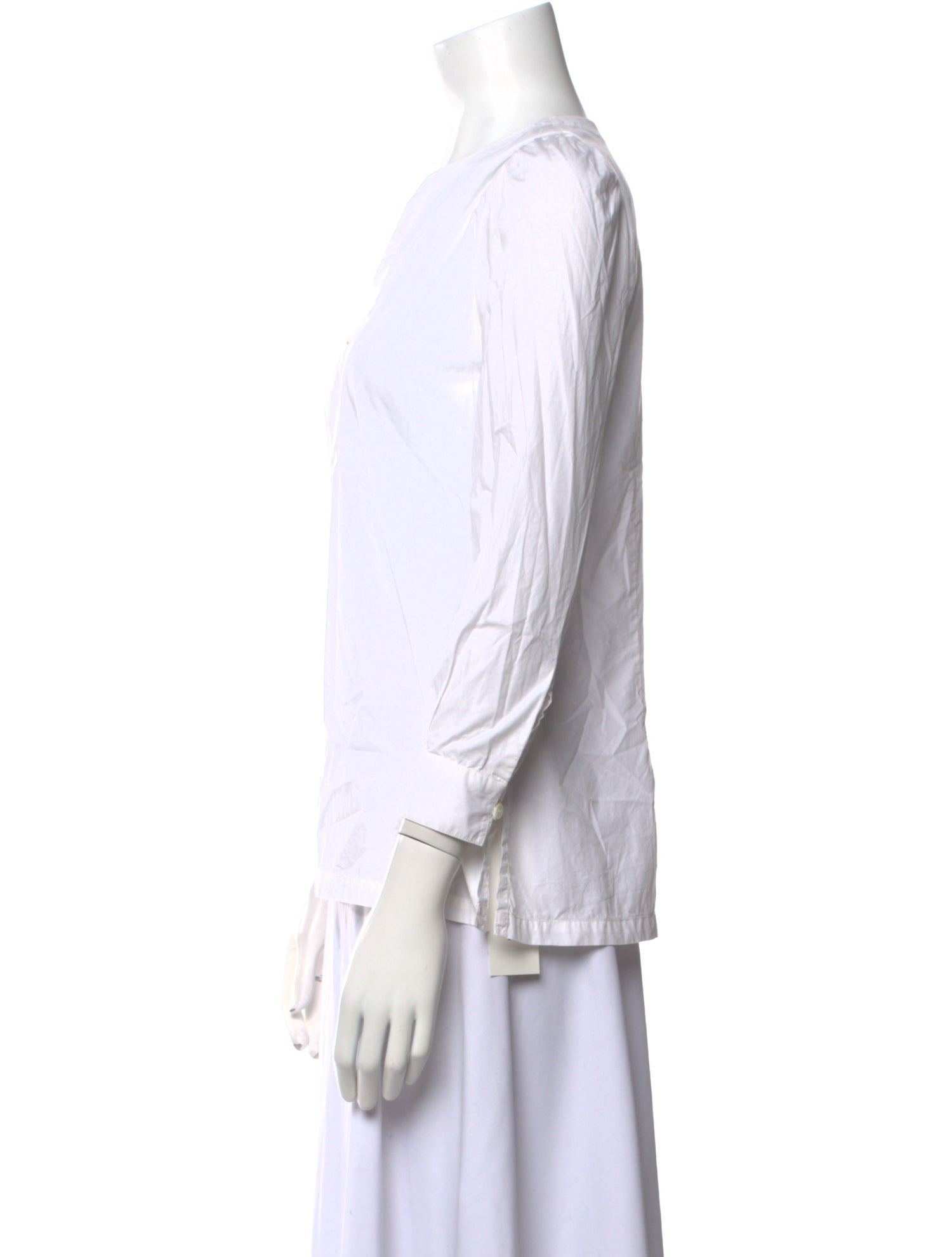 Le Sirenuse Positano V-Neck Three-Quarter Sleeve Blouse