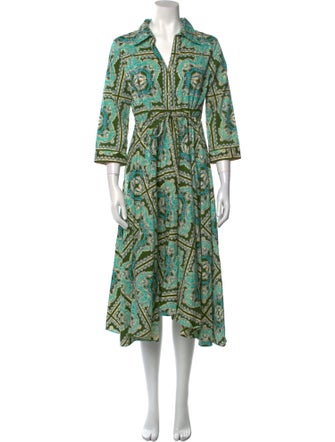 Le Sirenuse Positano Printed Midi Length Dress