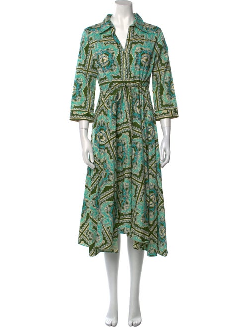 Le Sirenuse Positano Printed Midi Length Dress
