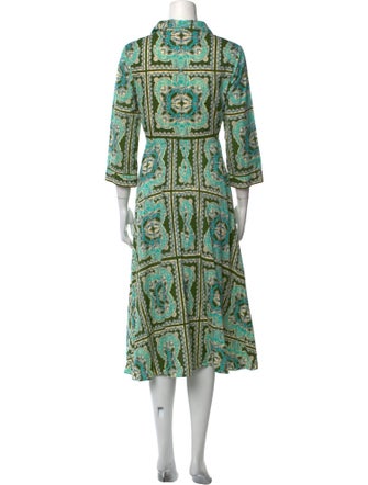 Le Sirenuse Positano Printed Midi Length Dress