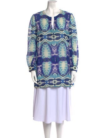 Le Sirenuse Positano Printed V-Neck Tunic