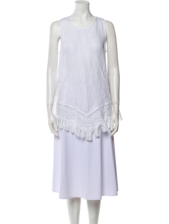 Le Sirenuse Positano Linen Scoop Neck Tunic
