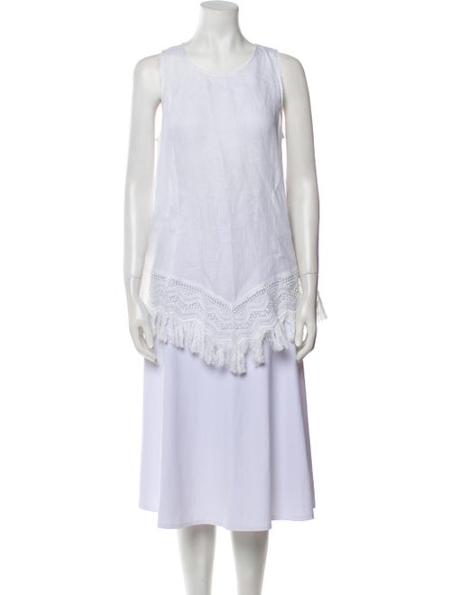 Le Sirenuse Positano Linen Scoop Neck Tunic