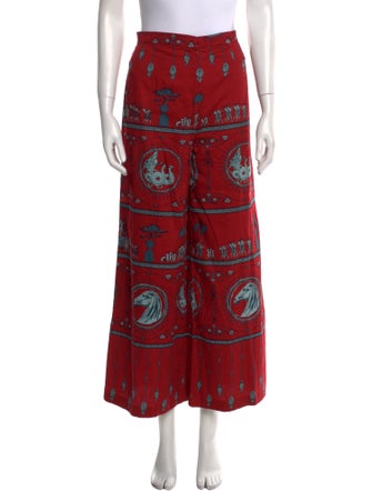 Le Sirenuse Positano Printed Wide Leg Pants