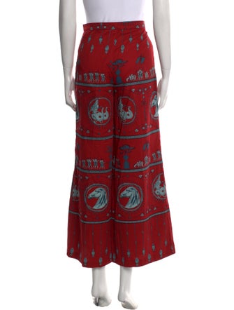 Le Sirenuse Positano Printed Wide Leg Pants