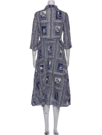 Le Sirenuse Positano Printed Midi Length Dress