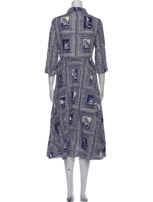 Le Sirenuse Positano Printed Midi Length Dress