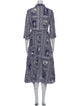 Le Sirenuse Positano Printed Midi Length Dress