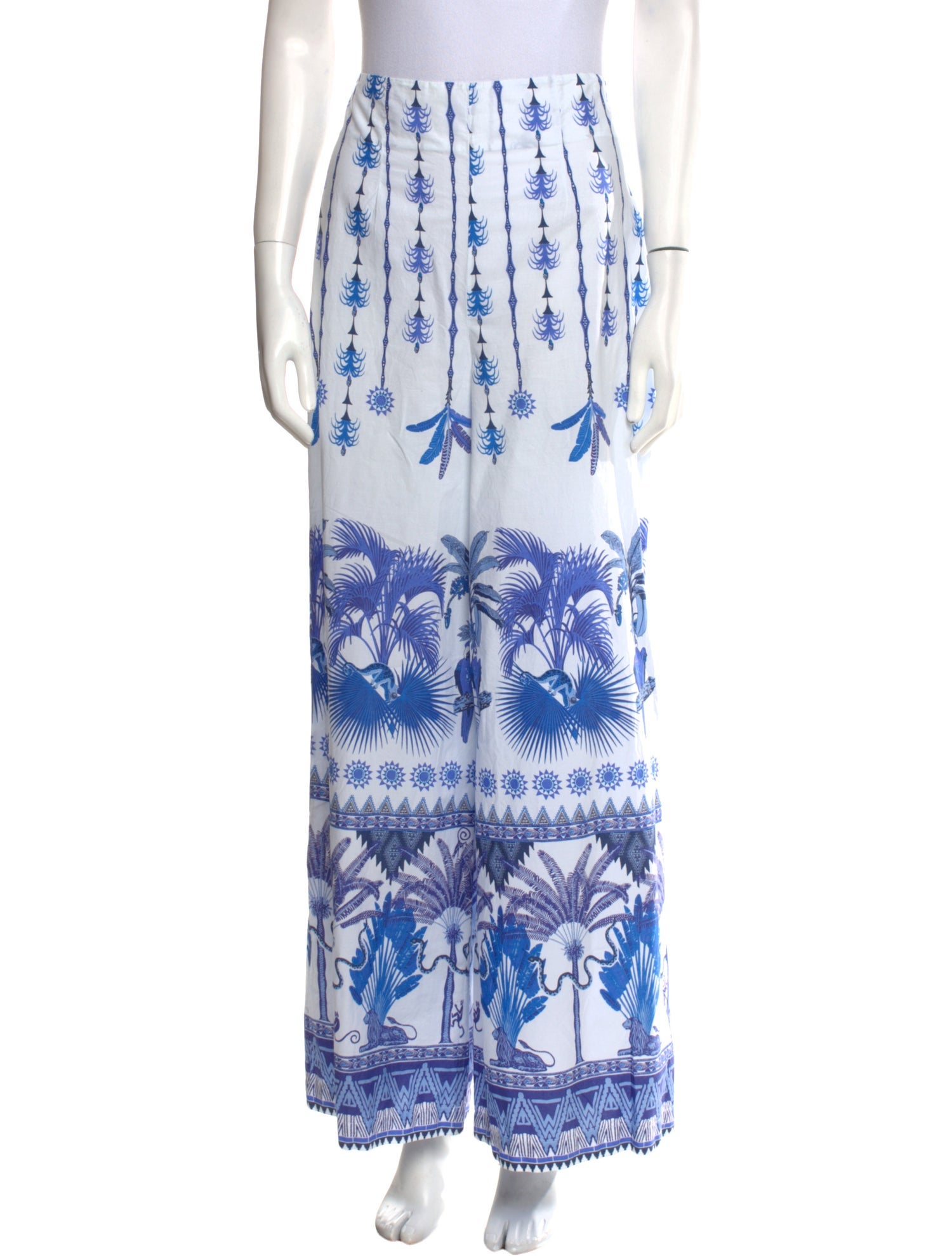 Le Sirenuse Positano Floral Print Wide Leg Pants