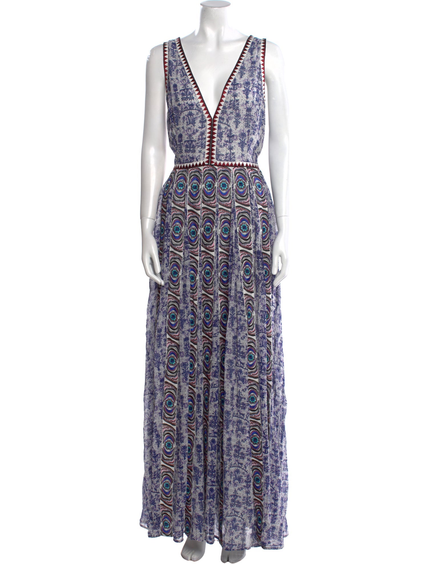 Le Sirenuse Positano Silk Long Dress w/ Tags