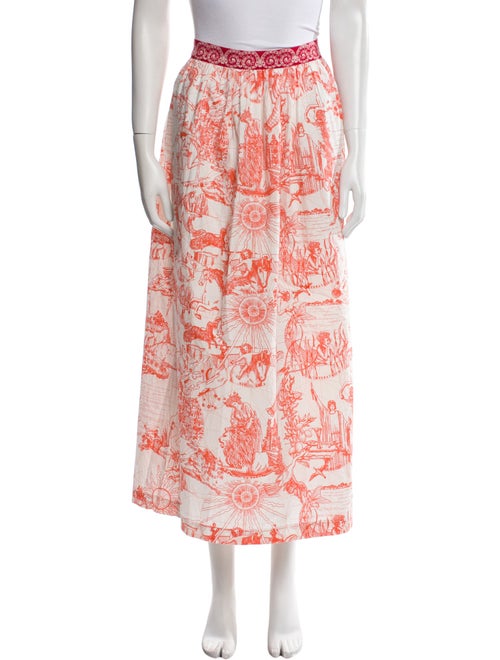 Le Sirenuse Positano Printed Midi Length Skirt