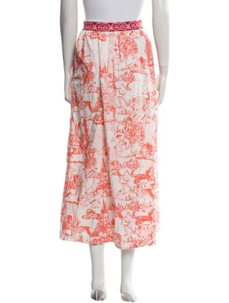 Le Sirenuse Positano Printed Midi Length Skirt