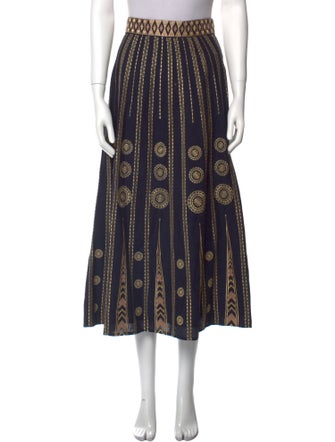 Le Sirenuse Positano Printed Midi Length Skirt