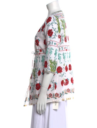 Le Sirenuse Positano Printed V-Neck Tunic
